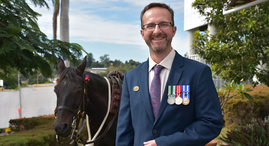 Dr Eric Richman delivered the commemorative address at the Ipswich Hospital Anzac Day service.